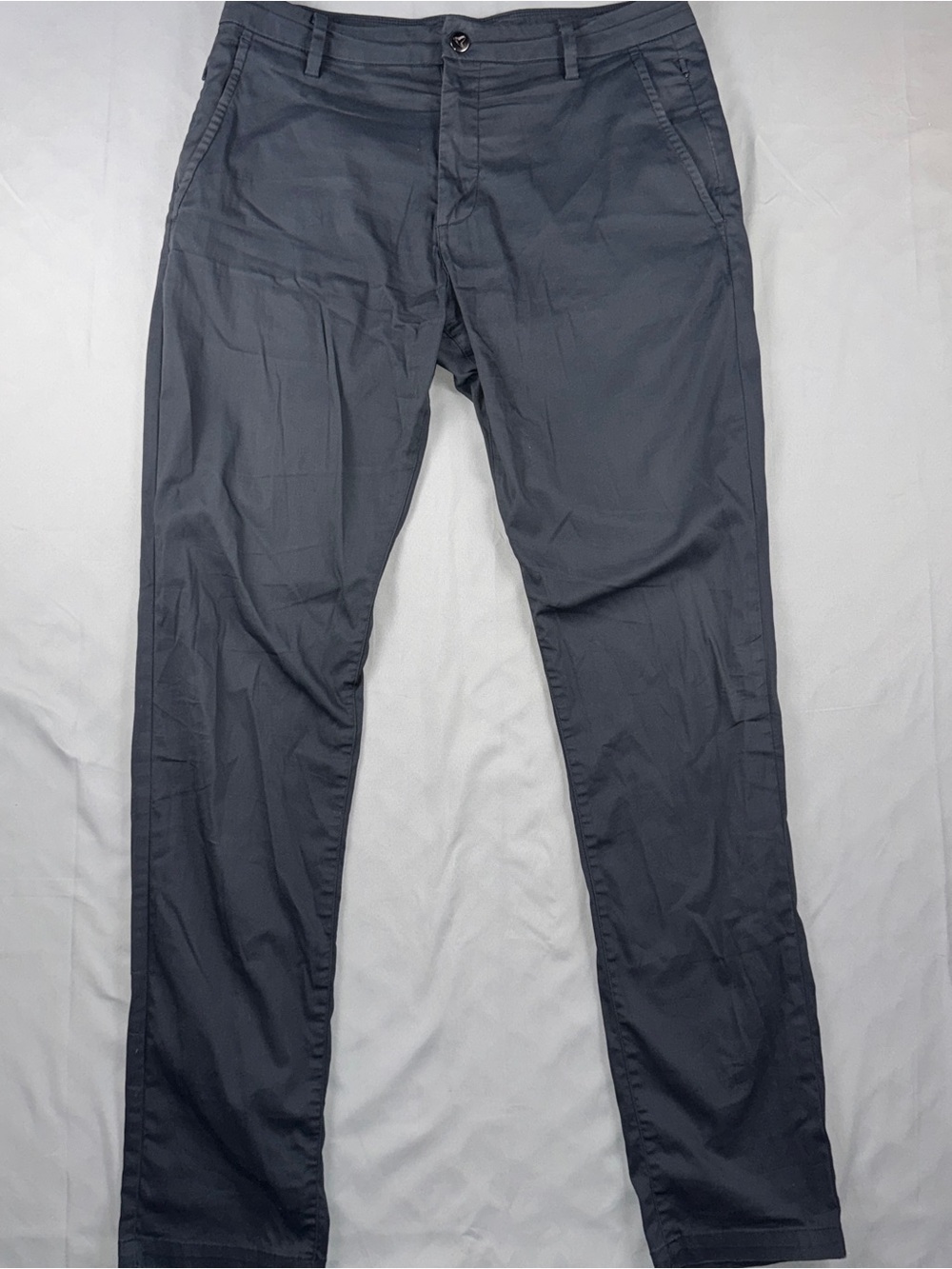 Birddogs Pants Men's 32x34 Gray Stretch Slim Chino Casual Travel Golf Pockets